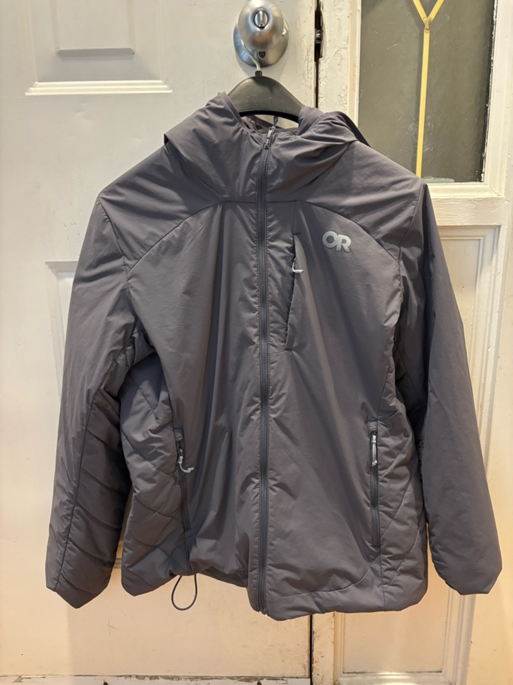Outdoor Research Slate Gray Hooded Midlayer Women’s M NWOT